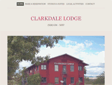 Tablet Screenshot of clarkdalelodge.com